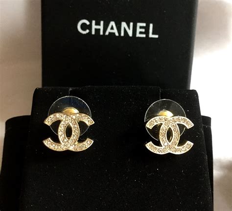 coco chanel earrings studs|chanel stud earrings price.